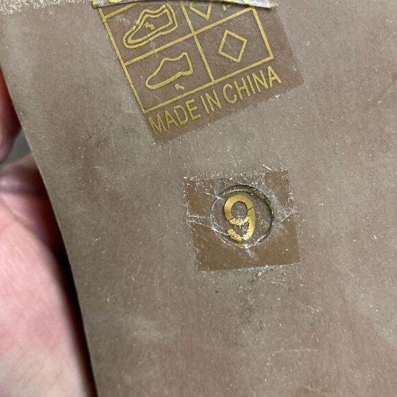 Gray Faux Suede Braided Loafer Flat Size 9 - Picture 9 of 9